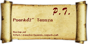 Psenkó Tessza névjegykártya